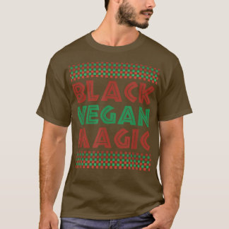 Black Vegan Magic Vegetarian Afro Pride Black Hist T Shirt