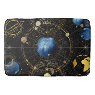 Black Velvet Guld Celestial Astrology Badrumsmatta
