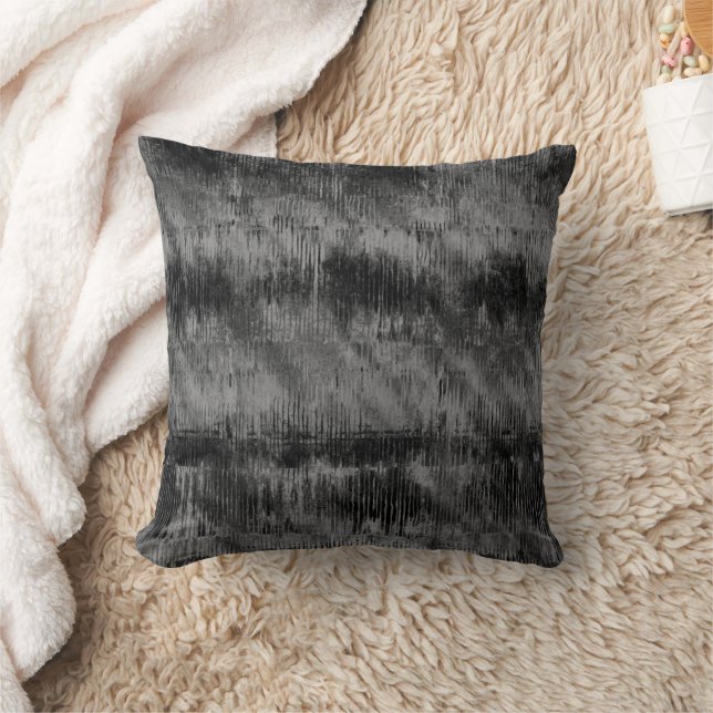 Black Velvet Tie-Dye Cushion Kudde (Filt)