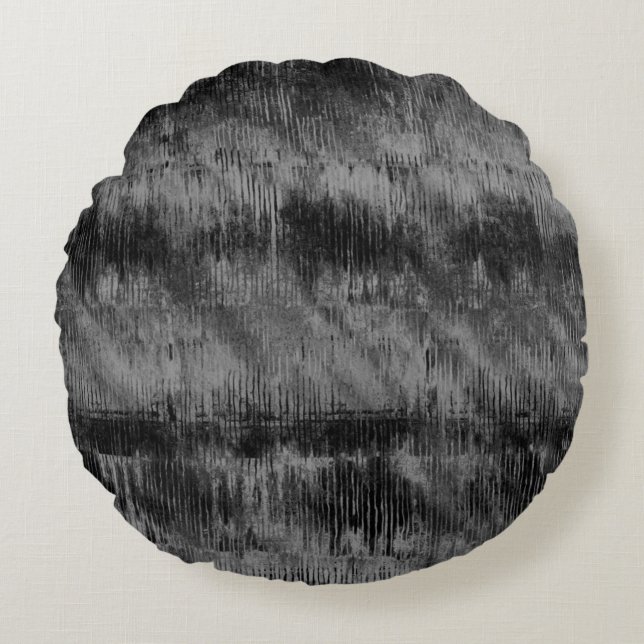 Black Velvet Tie-Dye Cushion Rund Kudde (Framsidan)