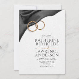 Black Velvet Wedding Invitation Inbjudningar
