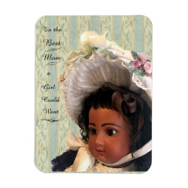 Black Victorian Doll Mamma Gift Photo Magnet