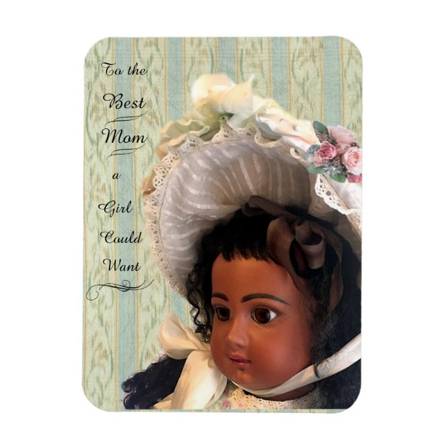 Black Victorian Doll Mamma Gift Photo Magnet (Vertikal)
