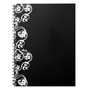 Black Victorian Rulla Notebook Anteckningsbok