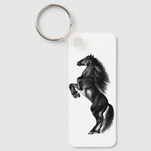Black Vild Horse Keychain Nyckelring