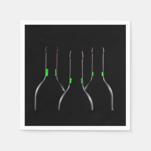 Black Vin Flaska Standard Cocktail Pappersservett