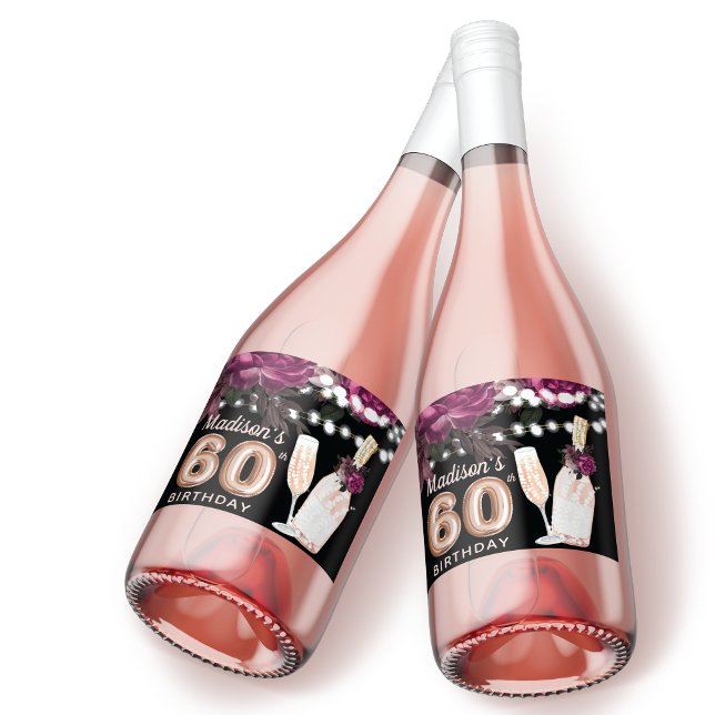 Black Vin Luxury 60:e födelsedagsdagen Personlig (Skapare uppladdad)