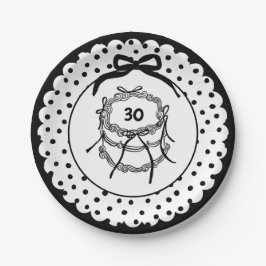 Black Vintage Coquette Bow Cake