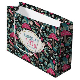 Black Vintage Cottagecore Mushroom Birthday