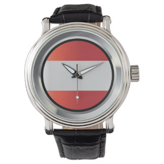 Black Vintage Leather Watch Armbandsur