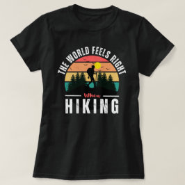 Black Vintage Retro Hiking Mountain Camp Äventyr T Shirt