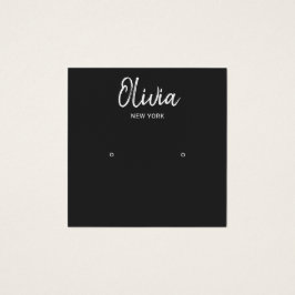 BLACK-Visning för manuell skriptuppläsning Fyrkantigt Visitkort