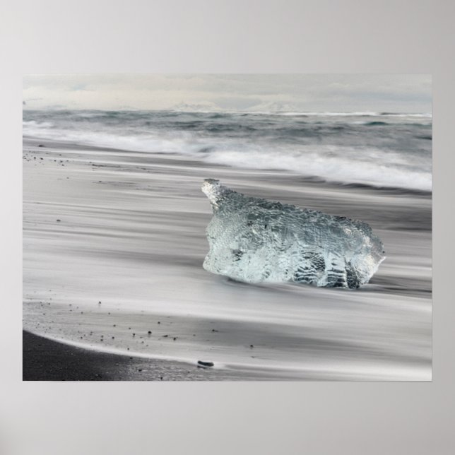 Black Volcanic Beach | Nationalparken Vatnajokull Poster (Framsidan)