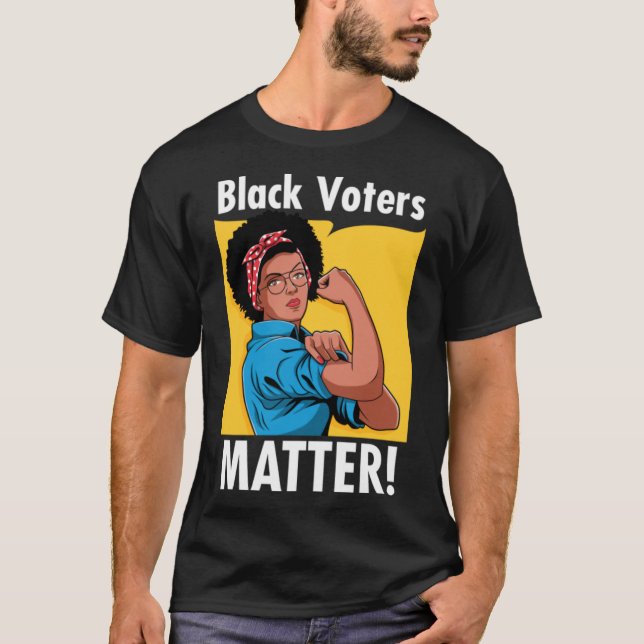 Black Voters Matter 2020 Val African American T Shirt (Framsida)