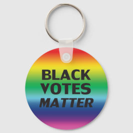 "Black Votes Matter" pride lgbtq lgbt rainbow Nyckelring