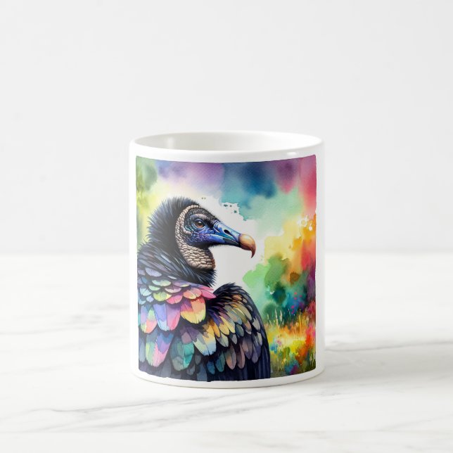 Black Vulture AREF1819 - Watercolor Kaffemugg (Center)