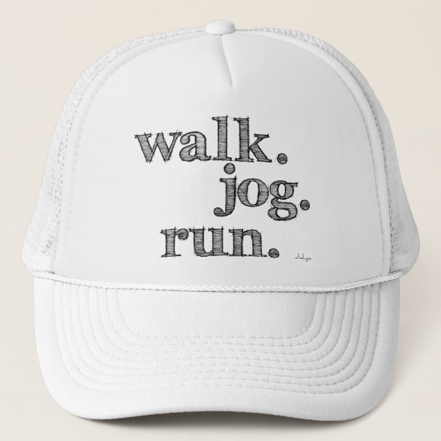 BLACK WALK JOG SPRINGA (typsnitt SHADED) Truckerkeps (Framsida)