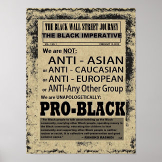 BLACK WALL STREET JOURNAL POSTER