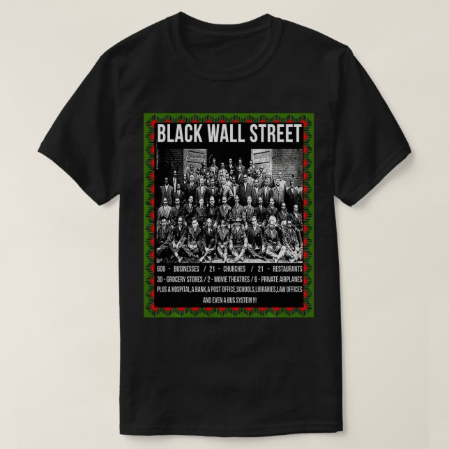 Black Wall street T Shirt Z Sweatshirt (Design framsida)