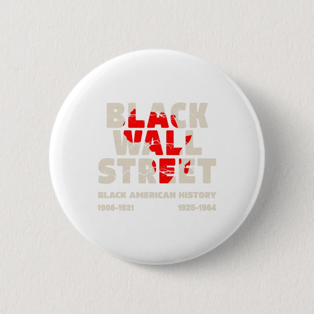 Black Wall street Tulsa African Junetelfte Black W Knapp (Framsida)