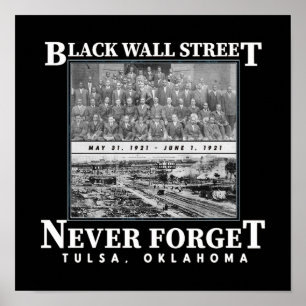 Black Wall street Tulsa Massacre Pride Historik Poster