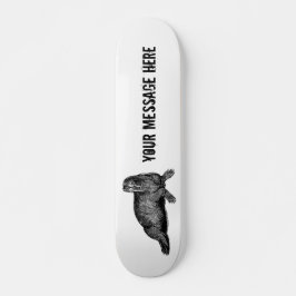 Black Walrus Simple Illustration Mini Skateboard Bräda 18,5 Cm