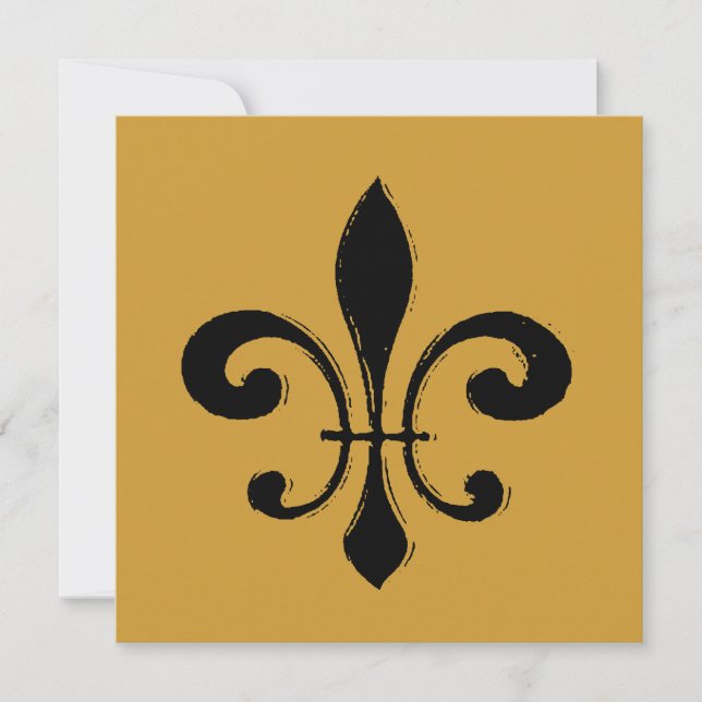 Black Washout Fleur De Lis (Framsida)