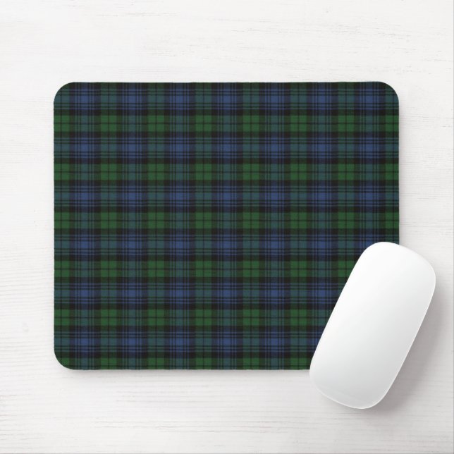 Black Watch Ancient Original Skotsk Tartan Musmatta (Med mus)