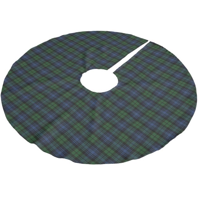 Black Watch Ancient Scottish Tartan Julgransmatta Borstad Polyester (Vinklad)