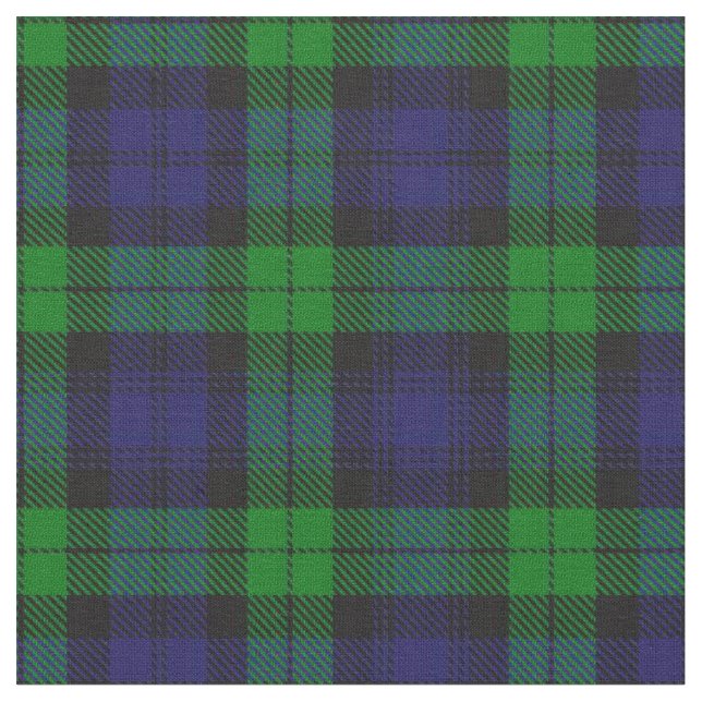 Black Watch Campbell Tartan Tyg (Närbild)