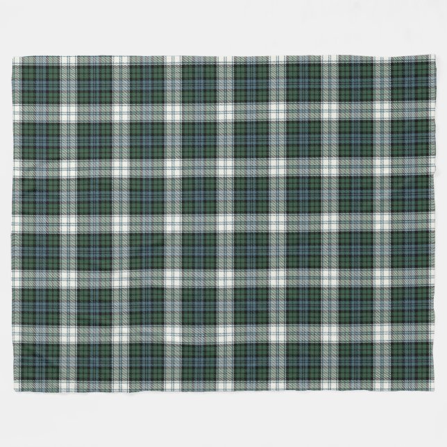 Black Watch dress green tartan checkered plaid  Fleecefilt (Framsidan (Horisontell))