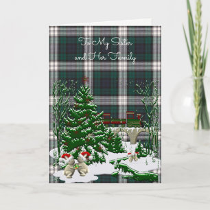 Black Watch Dress Modern Tartan Sister jul Helgkort