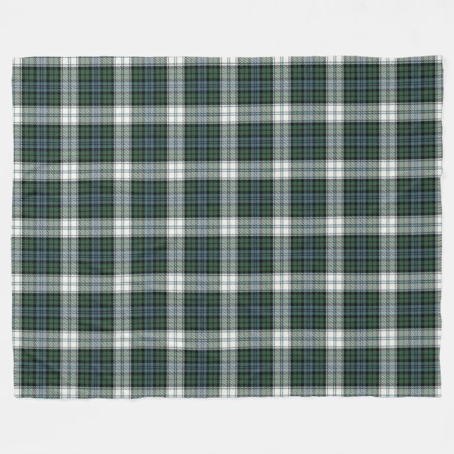 Black Watch klänning grön tartan rutig pläd  Fleecefilt (Framsidan (Horisontell))