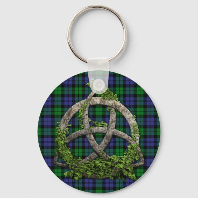 Black Watch Military Celtic Trinity Knot Nyckelring (Framsida)
