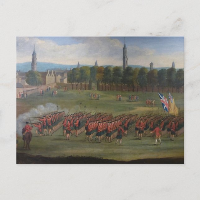 Black Watch på Glasgow Grönt Vykort (Framsida)