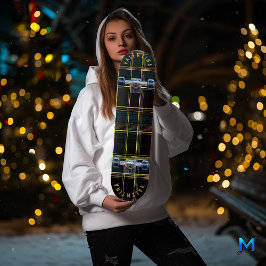 Black Watch-play Skateboard med Guld-accenter