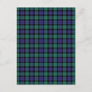 Black Watch Scottish Tartan Helg Vykort
