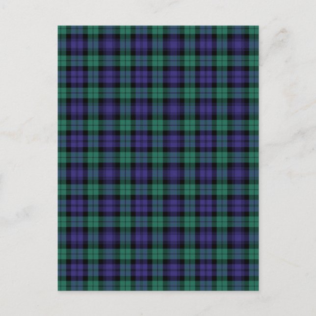 Black Watch Scottish Tartan Helg Vykort (Framsida)
