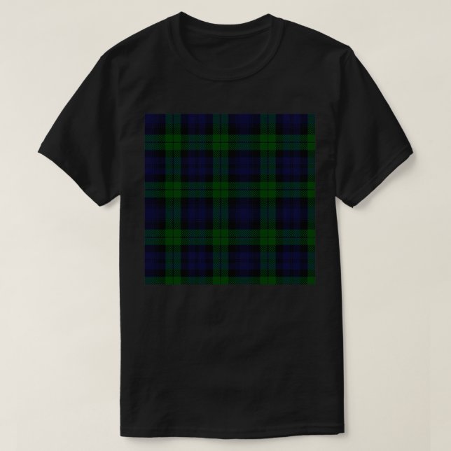 Black Watch Scottish Tartan Klan Scotland T Shirt (Design framsida)