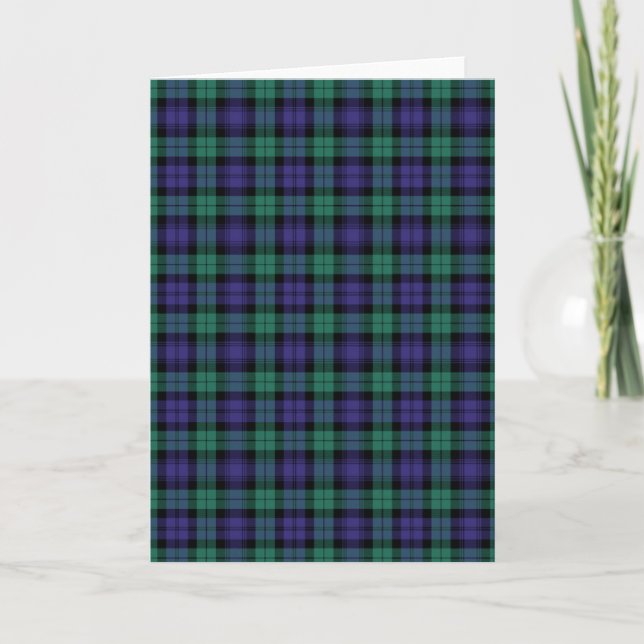 Black Watch Scottish Tartan Kort (Framsida)