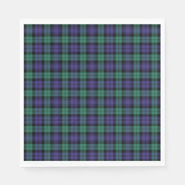 Black Watch Scottish Tartan Pappersservett (Framsidan)