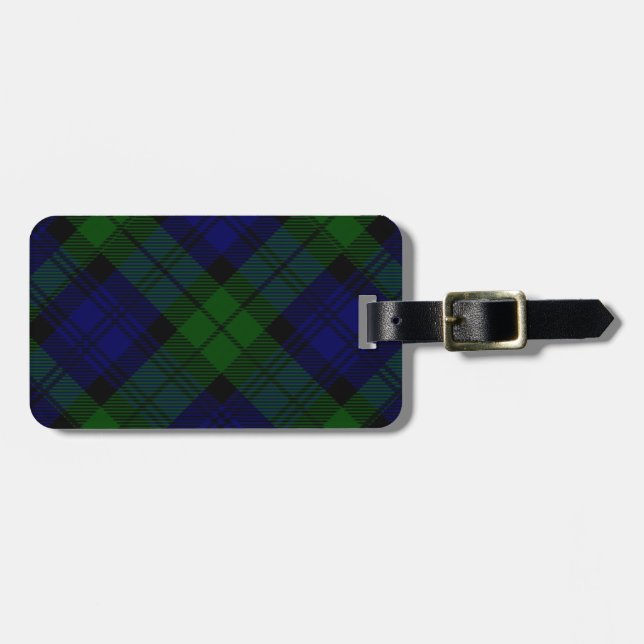 Black Watch Tartan Blue Grönt Play Bagagebricka (Horisontell Framsida)