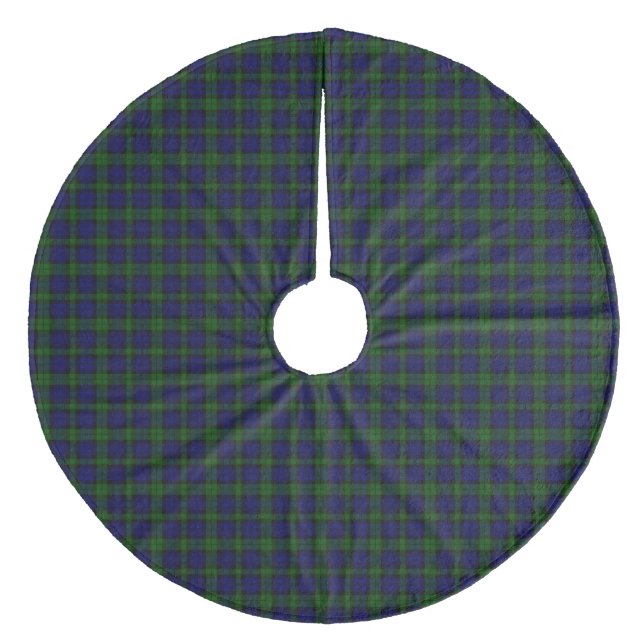 Black Watch Tartan Blue Grönt Play Julgransmatta Fleece (Framsidan)