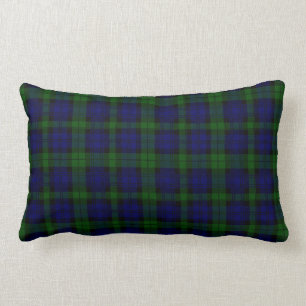 Black Watch Tartan Blue Grönt Play Lumbarkudde