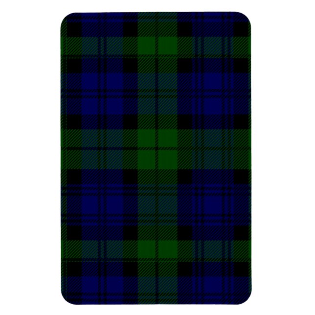 Black Watch Tartan Blue Grönt Play Magnet (Vertikal)