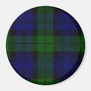 Black Watch Tartan Blue Grönt Play Magnet