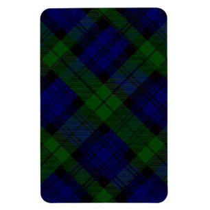 Black Watch Tartan Blue Grönt Play Magnet