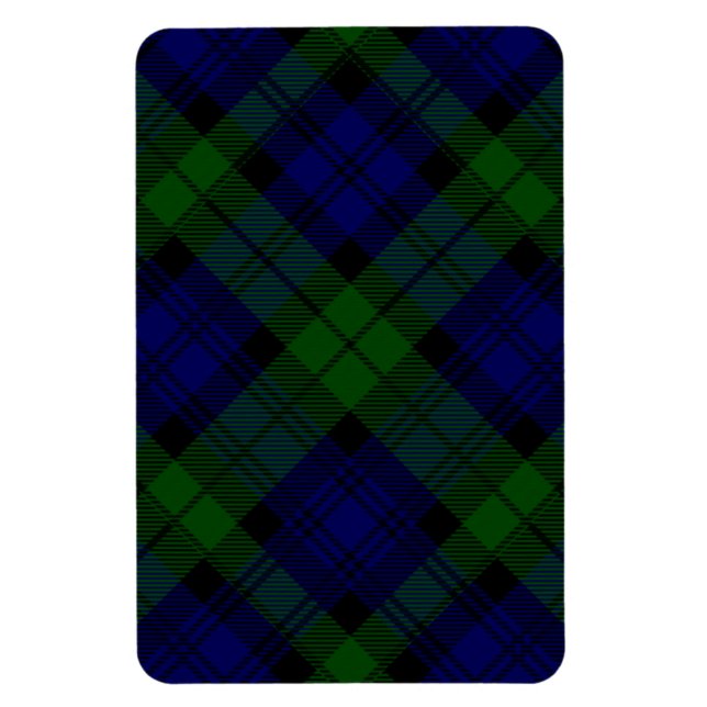 Black Watch Tartan Blue Grönt Play Magnet (Vertikal)