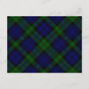 Black Watch Tartan Blue Grönt Play Vykort