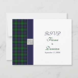 Black Watch Tartan Celtic Svarskort OSA Kort